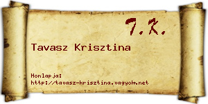 Tavasz Krisztina névjegykártya