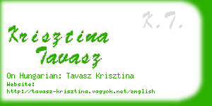 krisztina tavasz business card